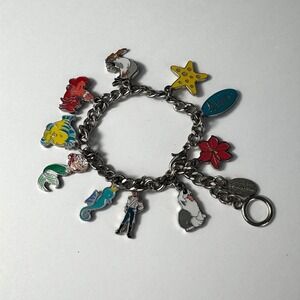 2013 Disney The Little Mermaid Multicharm Metal Bracelet Jewelry